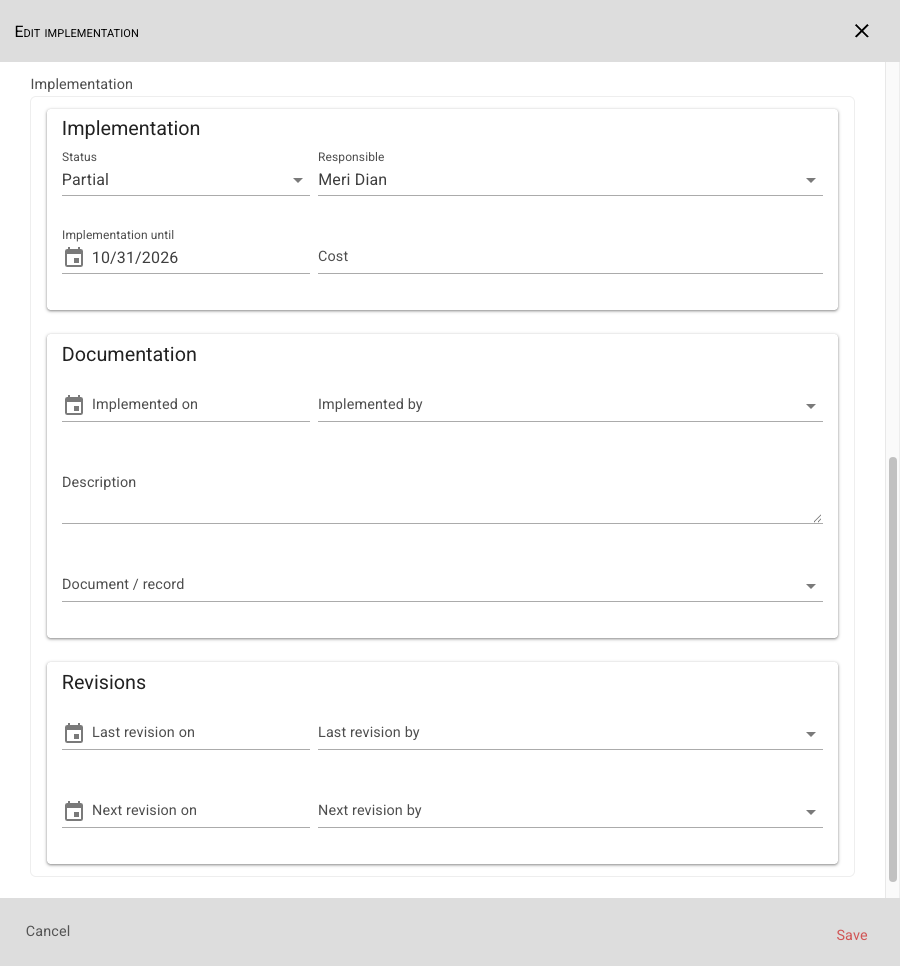 Show Implementation